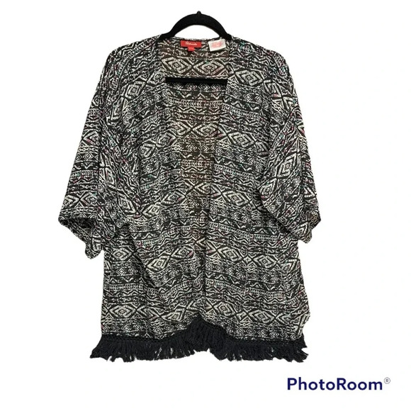 Panhandle multicolored open front long kimono style cover size s/m but is roomy - Picture 1 of 7